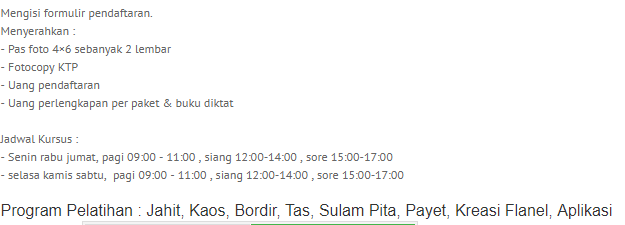 daftar tempat kursus menjahit Jakarta, Daftar tempat kursus menjahit Bandung, daftar tempat kursus menjahit surabaya, tempat kursus menjahit murah, tempat menjahit rekomendasi, saran tempat kursus